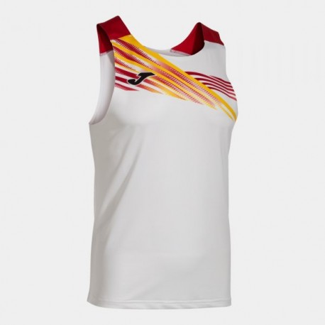 Joma ELITE X SLEEVELESS SHIRT WHITE RED | Hombre  |  Ref.: 103102.206