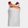 Joma ELITE X SLEEVELESS SHIRT WHITE RED | Hombre  |  Ref.: 103102.206