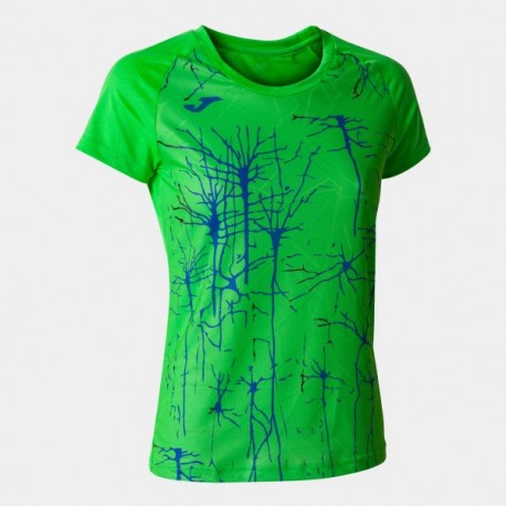 Joma ELITE IX SHORT SLEEVE T-SHIRT FLUOR GREEN | Mujer |  Ref.: 901647.027