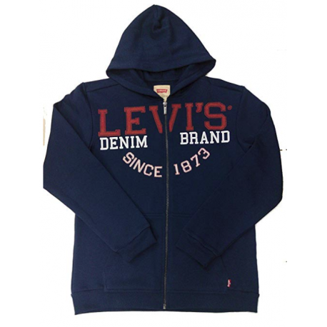 LEVI'S SUDADERA CAPUCHA Y CREMALLERA ZIPPER DEMIN NIÑO AZUL